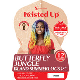 Outre X-Pression Twisted Up Pre-Looped Crochet Braids - BUTTERFLY JUNGLE ISLAND SUMMER LOCS 18"